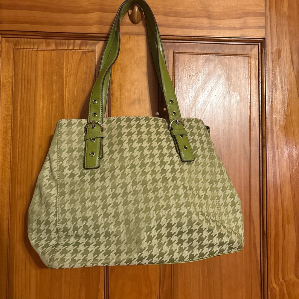Nine West Olive Houndstooth Shoulder Bag